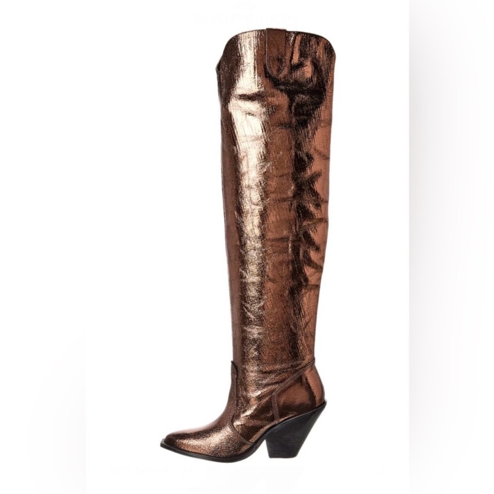 🆕 Free People Triple Crown Over-the-Knee Slouch Boots - Picture 9 of 16